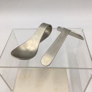 Vintage Baby Food Spoon & Pusher by Pewter Hollow w/ Box and Receipt from 1988